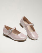 Blush Glimmer Girls Low-Heel Dress Shoes