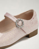 Blush Glimmer Girls Low-Heel Dress Shoes
