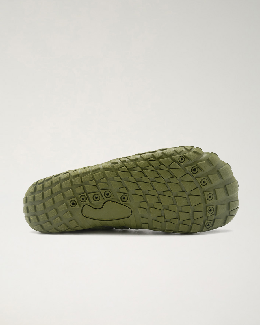 Classic Water Shoes with Adjustable Laces in Utility Green
