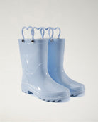 Light Blue Puddle Jumper Kids Rubber Rain Boots