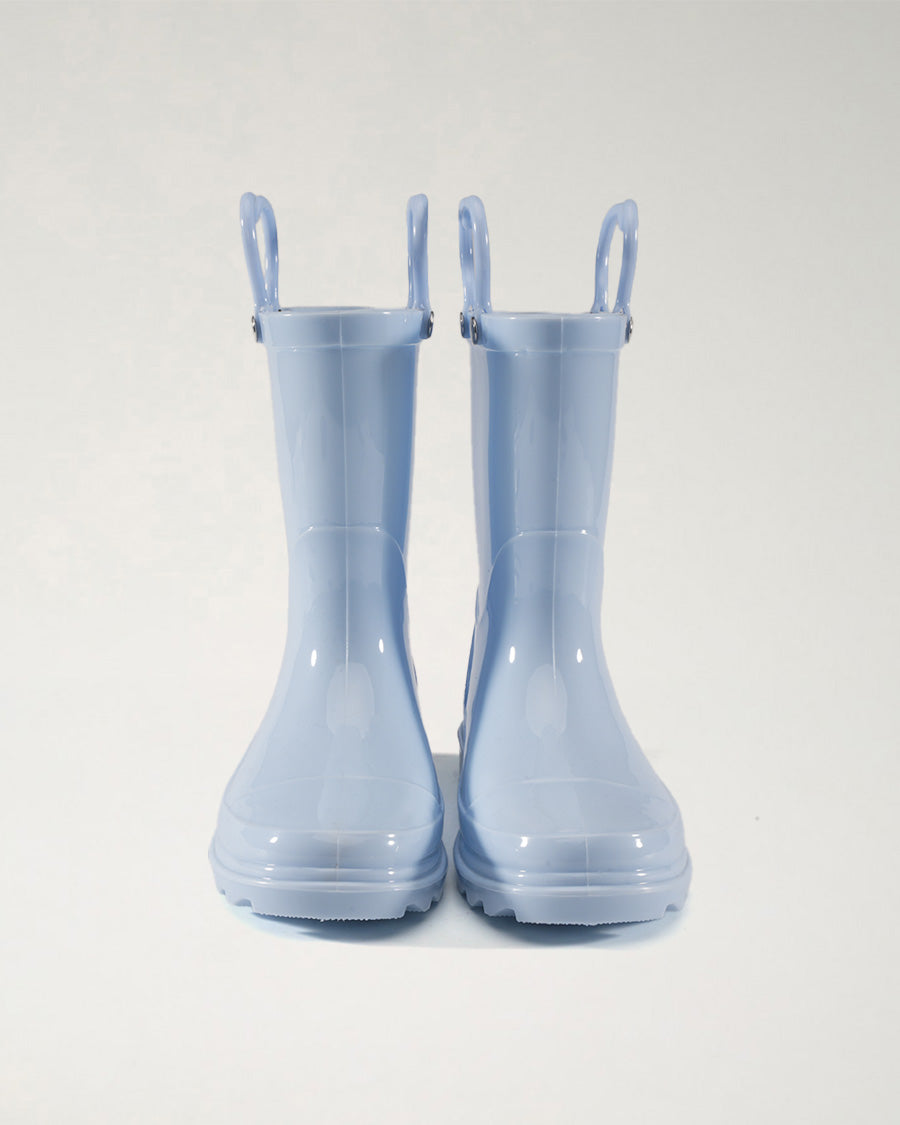 Light Blue Puddle Jumper Kids Rubber Rain Boots