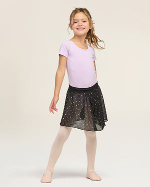 Sparkling Black Girls Wrap Skirt | Chiffon Skirt with
