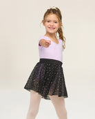 ballet chiffon skirt black shiny front
