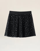ballet chiffon skirt black shiny front