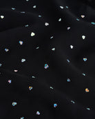 Girls Chiffon Wrap Skirt With Adjustable Tie in Sparkling Black