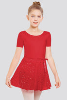 red Shiny skirt lookbook