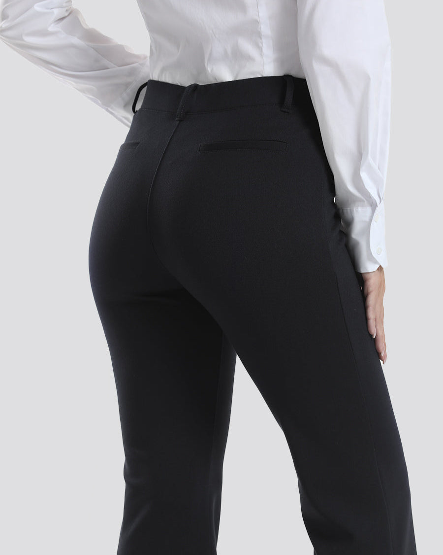 Women Dress Pants black back view