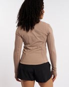 Mocha Athletic Zip Up Jacket