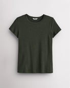 Women’s Soft Cotton Slub T-Shirt in Utility Green