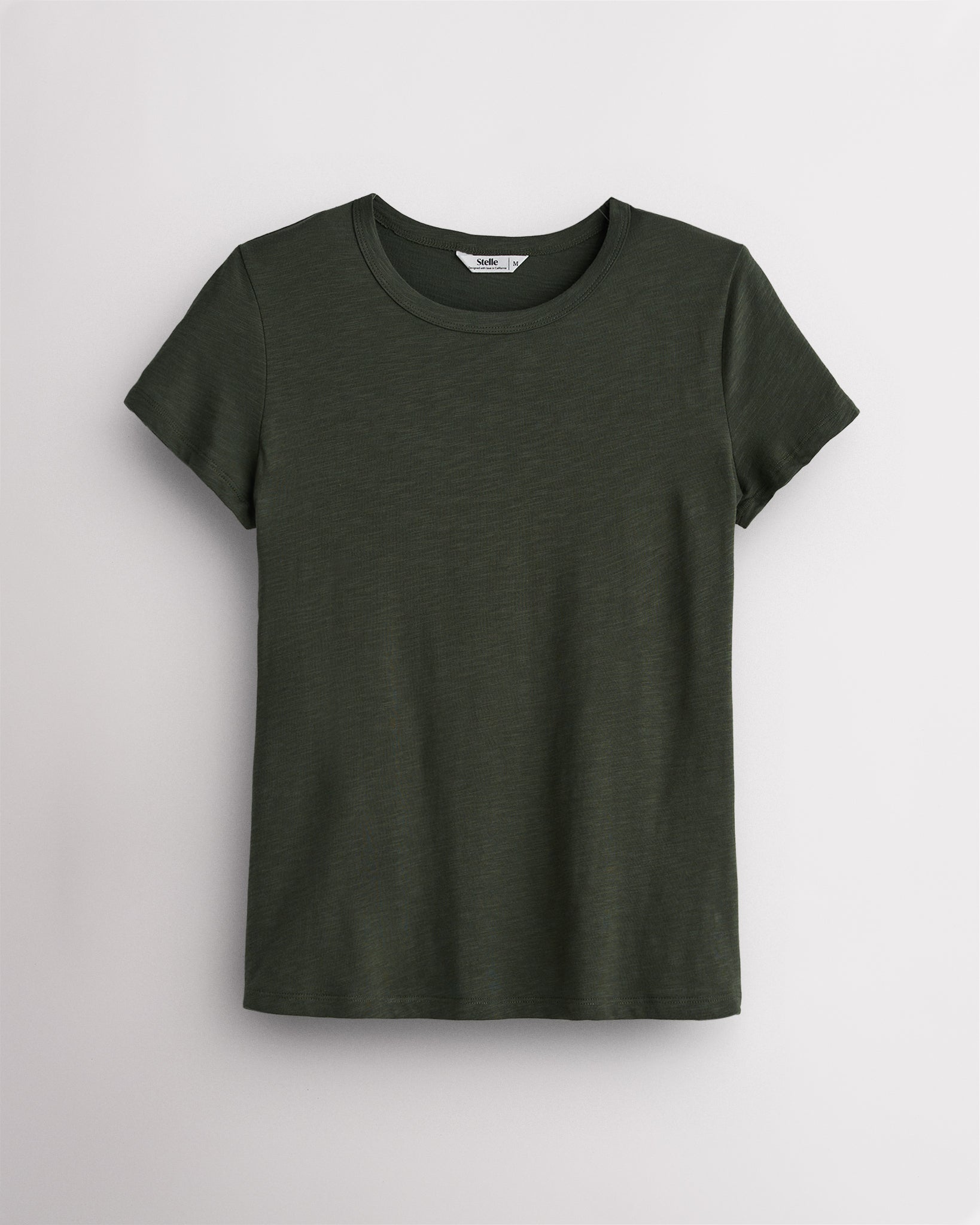 Women’s Soft Cotton Slub T-Shirt in Utility Green