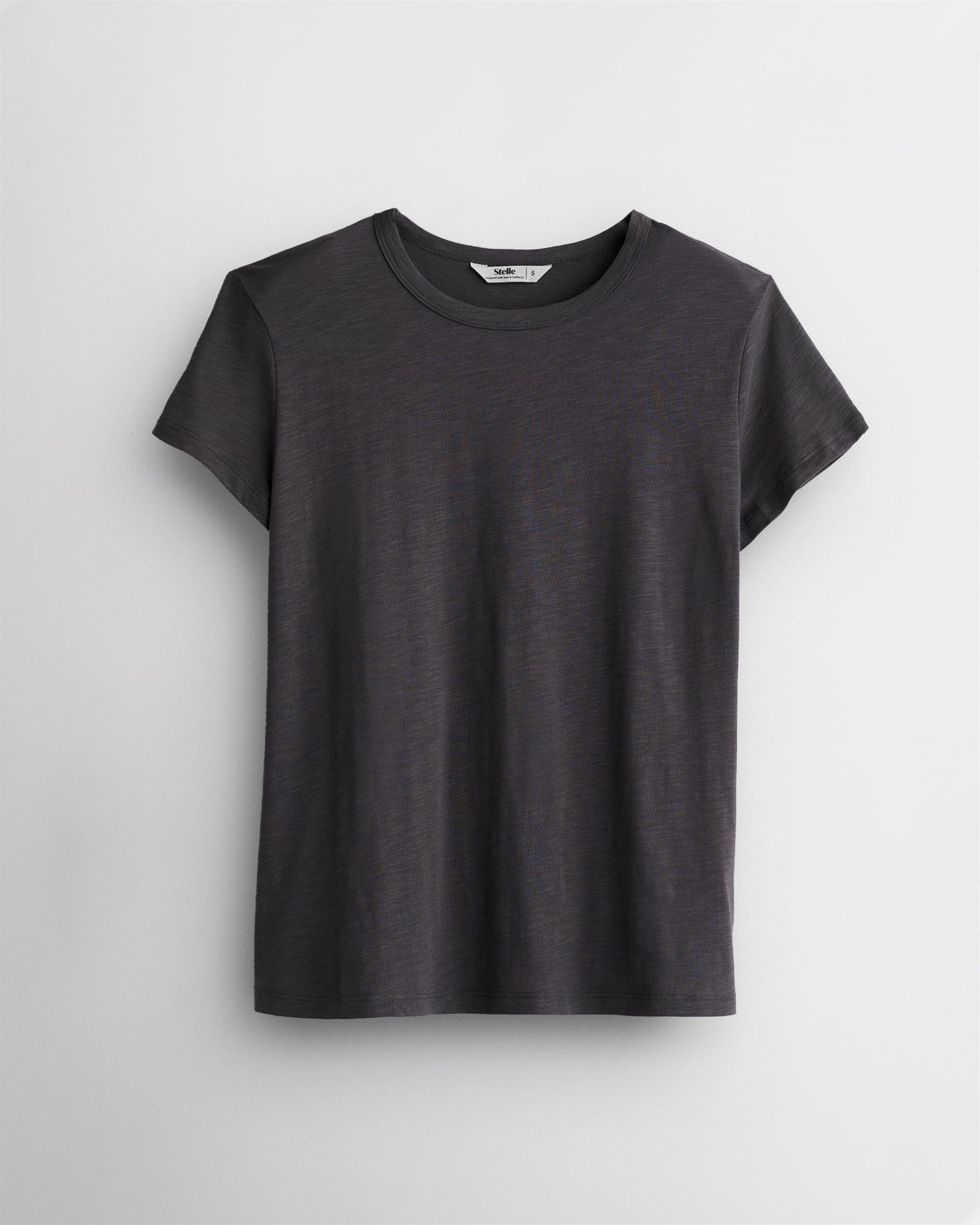 Women’s Soft Cotton Slub T-Shirt in Dark Grey