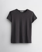 Women’s Soft Cotton Slub T-Shirt in Dark Grey