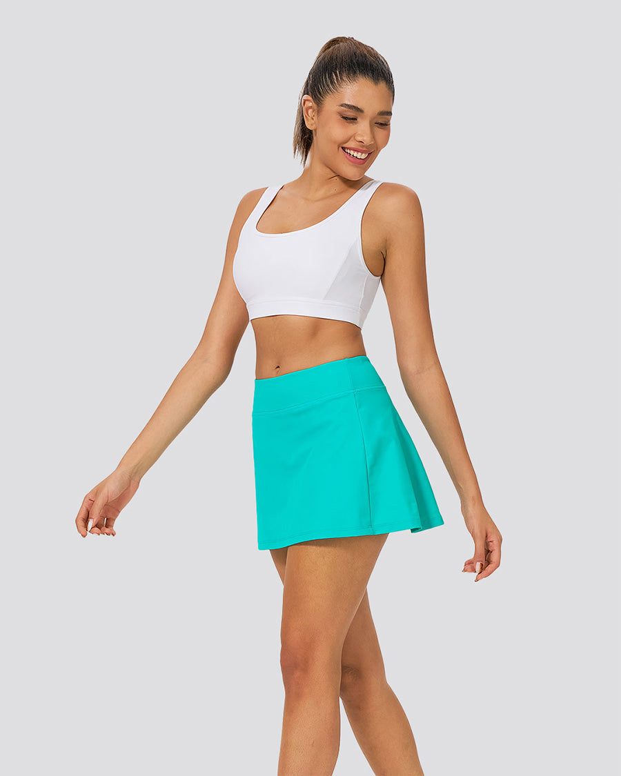  Turquoise CourtChic A-Line Tennis Skirt