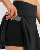 Black CourtChic A-Line Tennis Skirt
