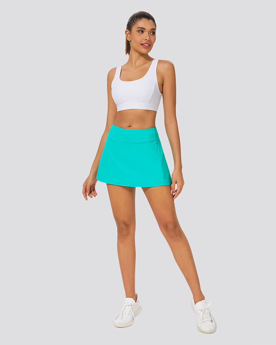  Turquoise CourtChic A-Line Tennis Skirt