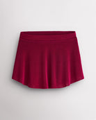 Women Ballet Wrap Skirt Pull-On in Burgundy