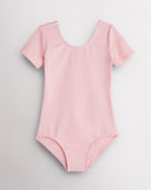 Basic Short-Sleeve Performance Leotard in Ballet Pink