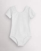 Basic Short-Sleeve Performance Leotard in White