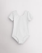Girls Performance Short-Sleeve Leotard in White