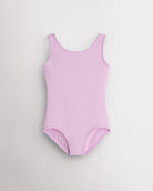 Girls lavender sleeveless scoop neck ballet leotard with classic fitted design