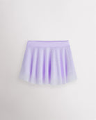 Lavender Stelle girls ballet skirt with double-layer mesh, elastic waistband, and a softly curved flared hem.