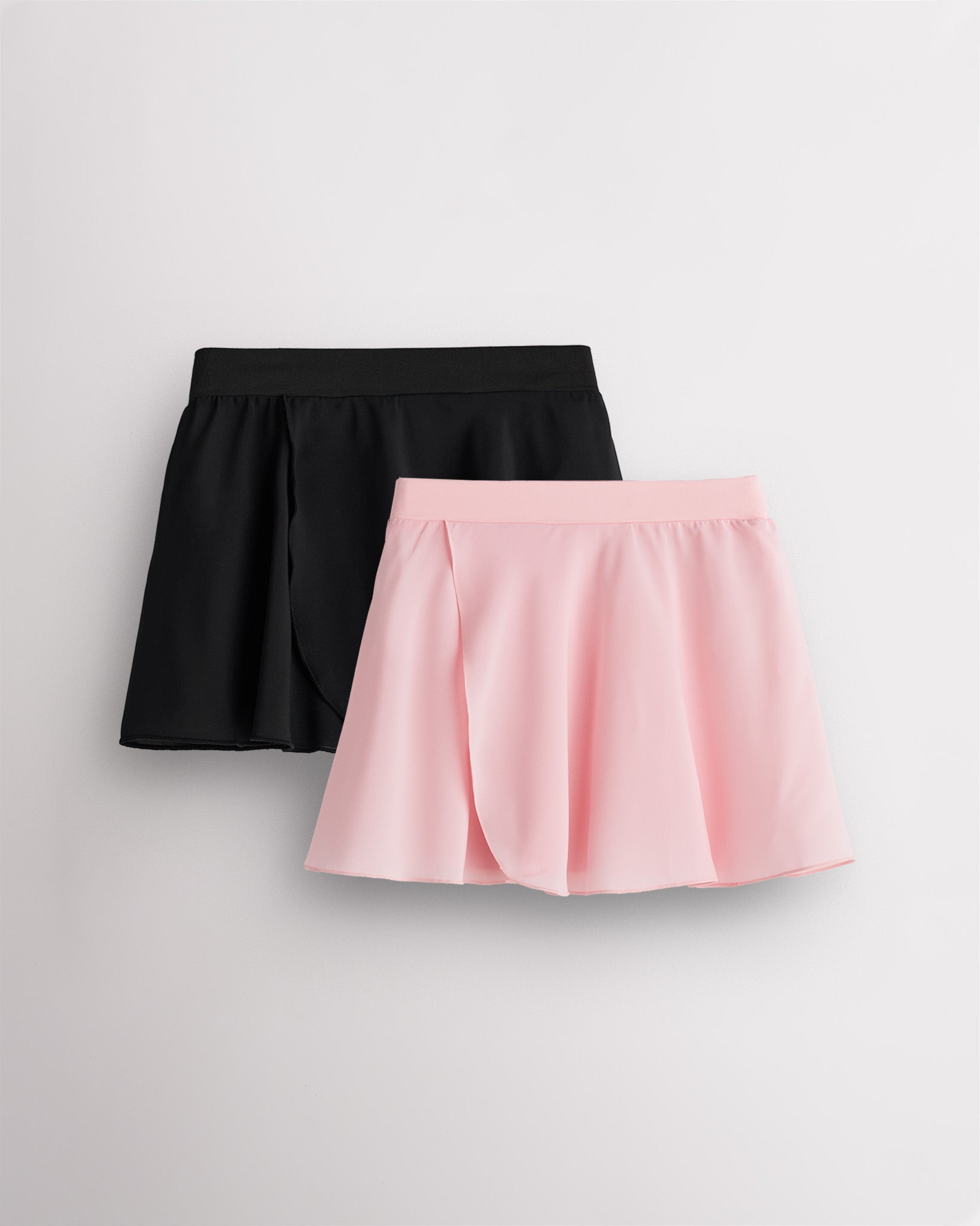 Girls Chiffon Pull-On Skirt 2-Pack (Pink + Black)