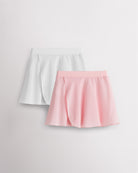 Girls Chiffon Pull-On Skirt 2-Pack (Pink + White)
