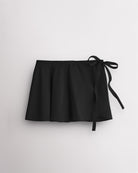 Girls Chiffon Wrap Skirt With Adjustable Tie in Black