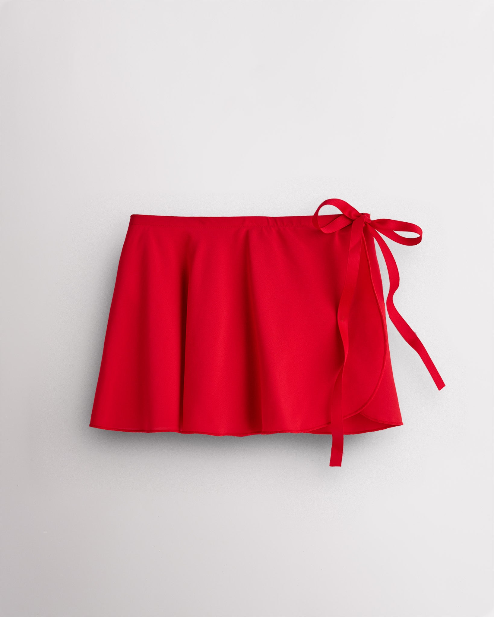Girls Chiffon Wrap Skirt With Adjustable Tie in Red