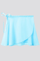 blue ballet wrap skirt top view