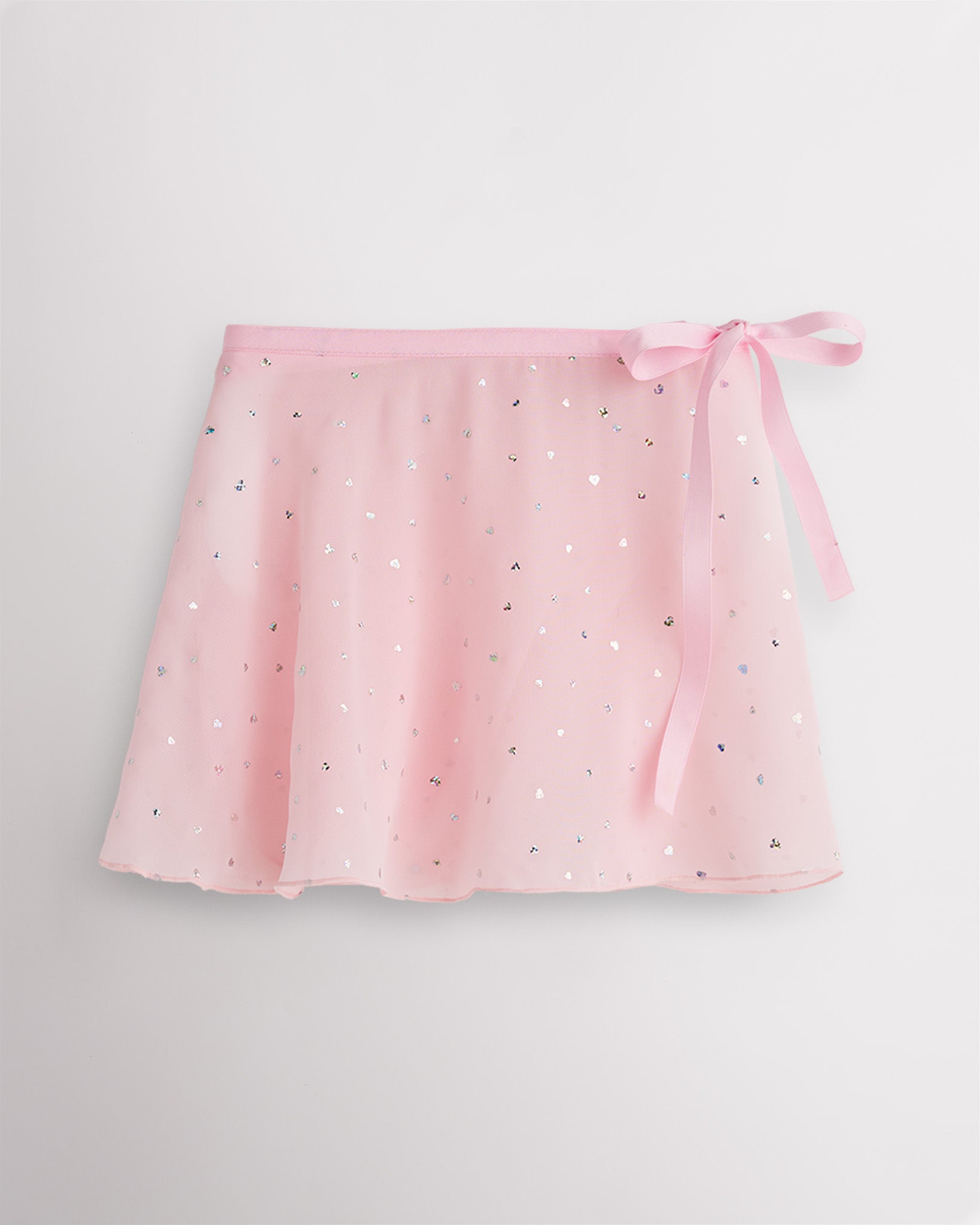 Women Chiffon Wrap Skirt in Sparkling Ballet Pink