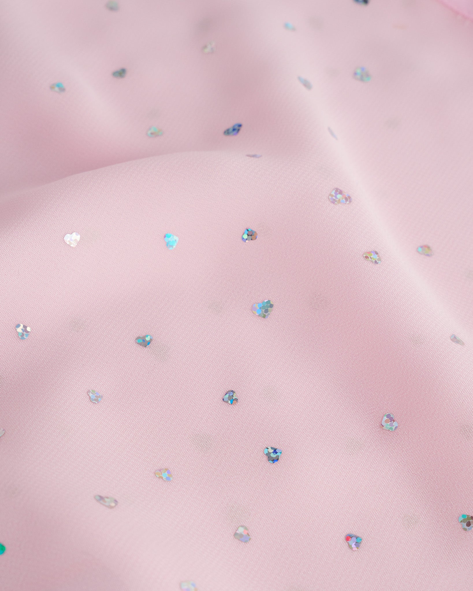 Women Chiffon Wrap Skirt in Sparkling Ballet Pink