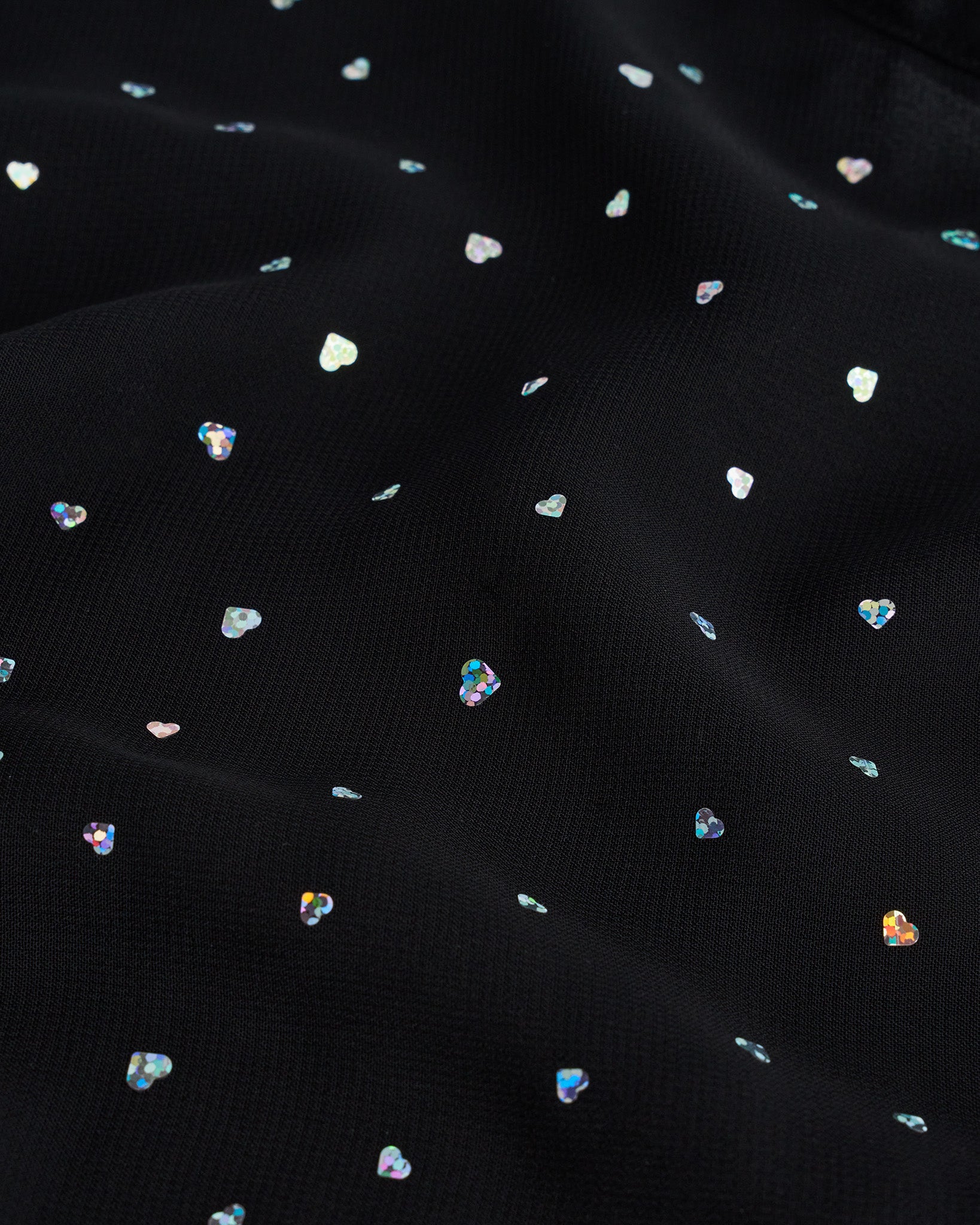 Women Chiffon Wrap Skirt in Sparkling Black