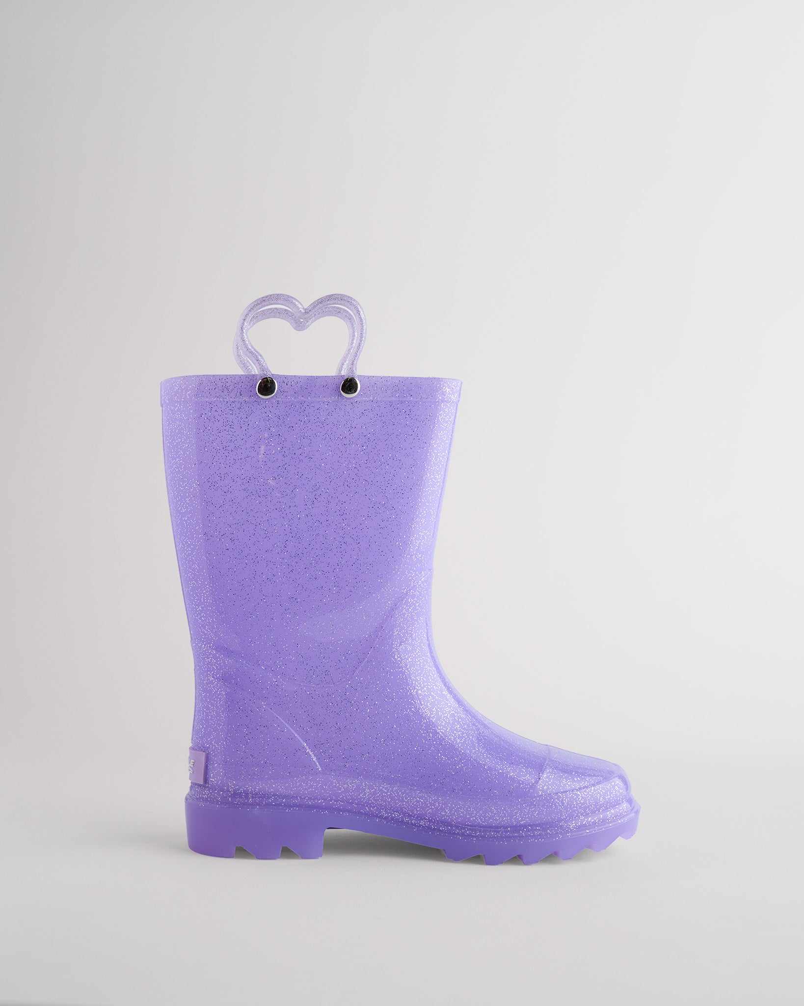 Kids Glitter Light Up Rain Boots in Lavender