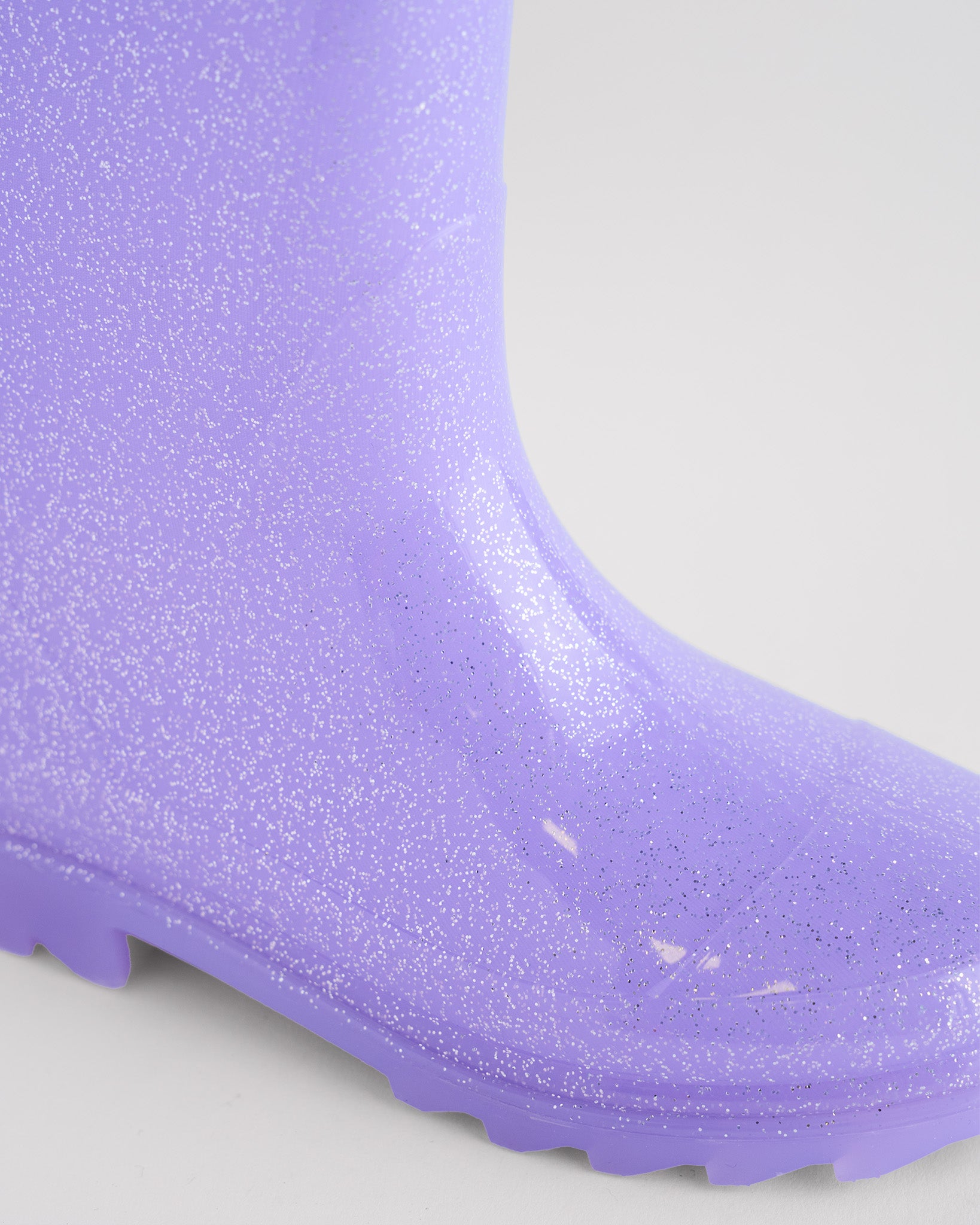 Kids Glitter Light Up Rain Boots in Lavender