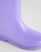 Kids Glitter Light Up Rain Boots in Lavender
