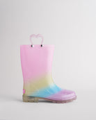 Kids Glitter Light Up Rain Boots in Rainbow