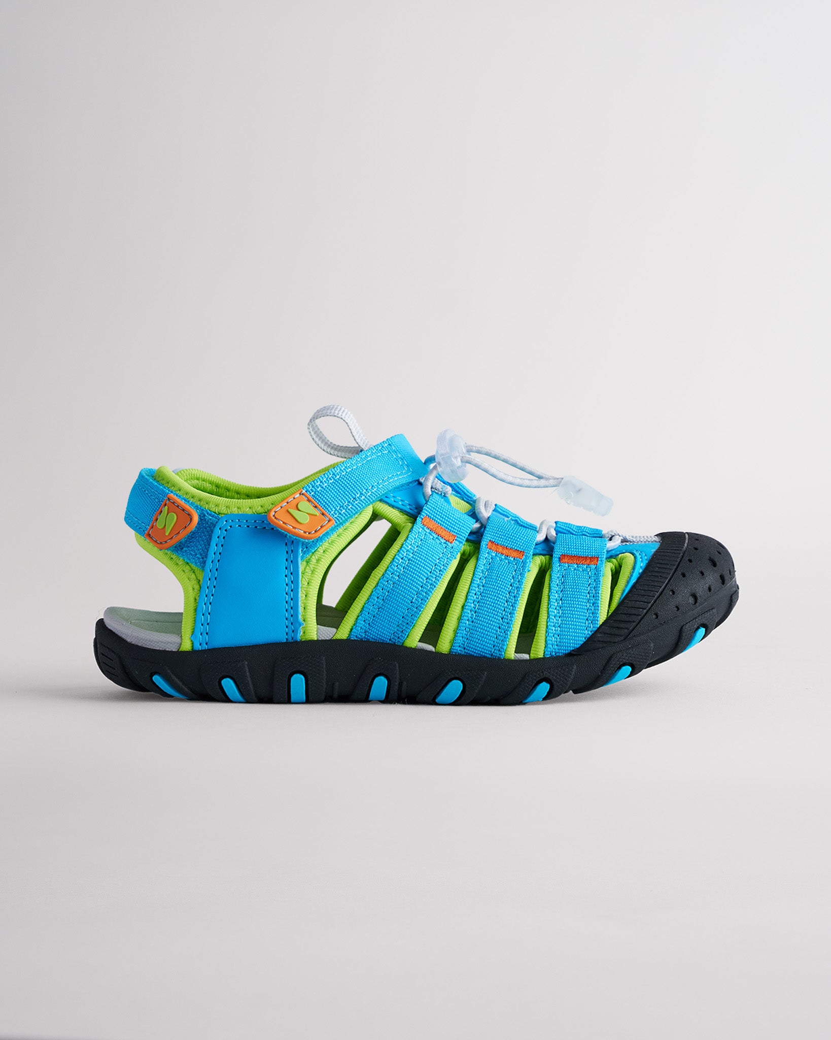 Kids Closed Toe Sport Sandals in Acid Blue