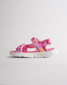 Kids sport sandals with hook-and-loop straps and durable grippy outsole