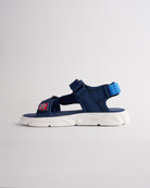 Kids sport sandals with hook-and-loop straps and durable grippy outsole