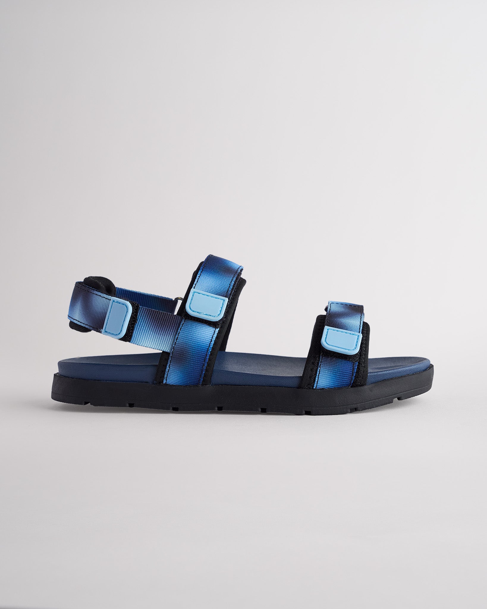 Kids Adjustable Velcro Sport Sandals in Blue Ombre