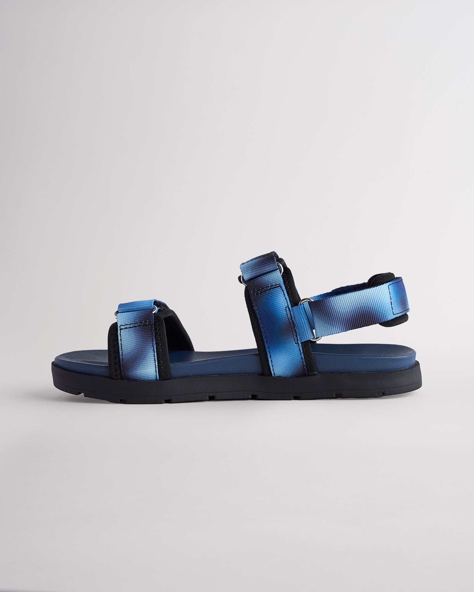 Kids Adjustable Velcro Sport Sandals in Blue Ombre
