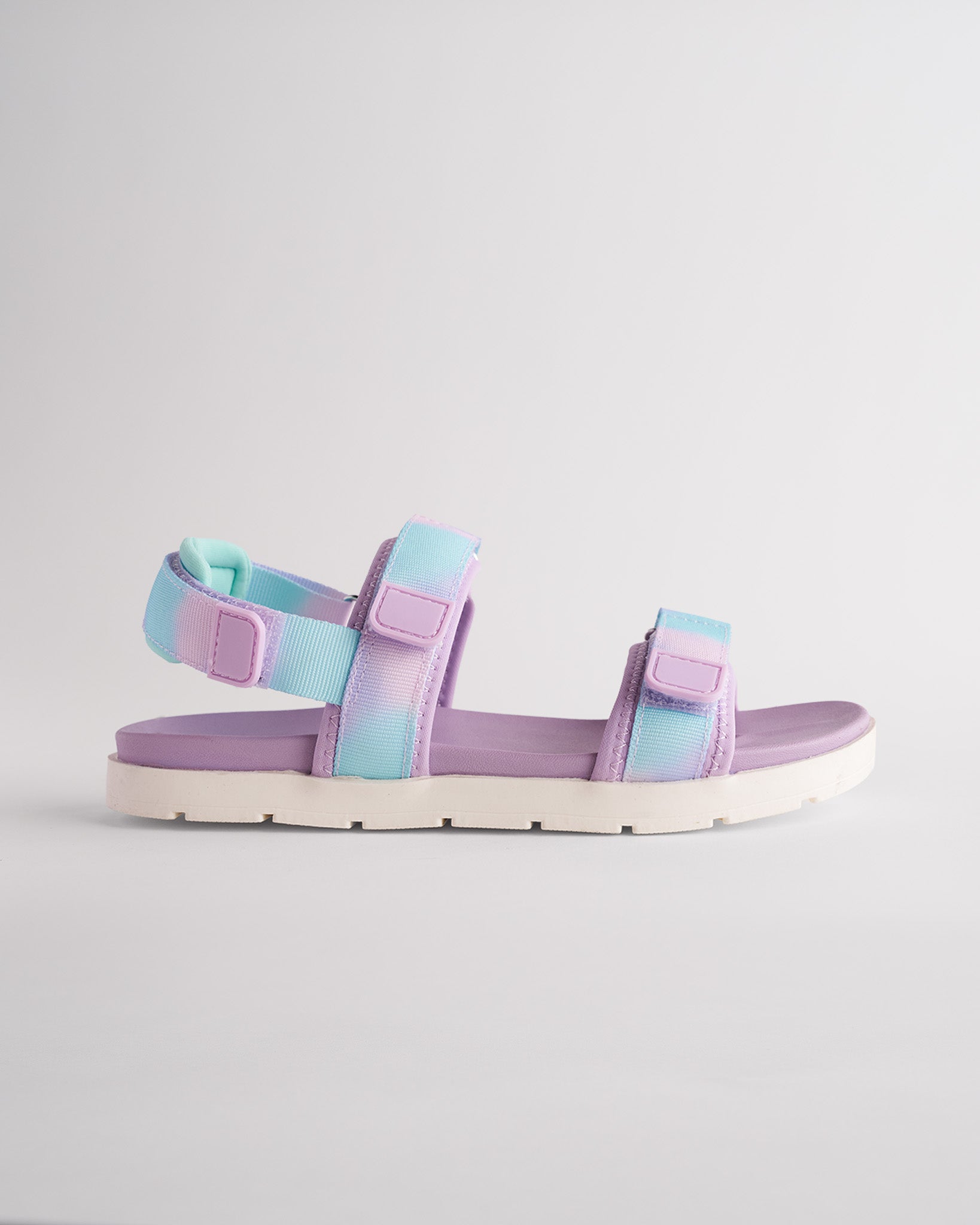Kids Adjustable Velcro Sport Sandals in Lilac Mint
