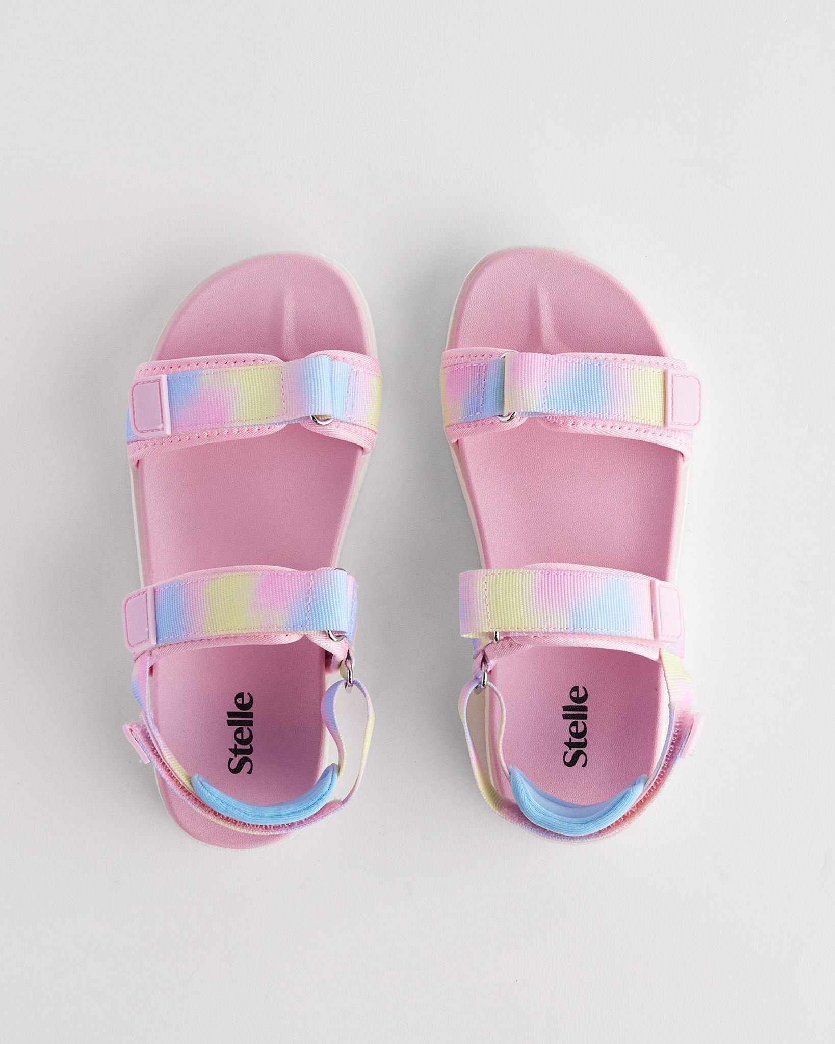 Kids Adjustable Velcro Sport Sandals in Rainbow