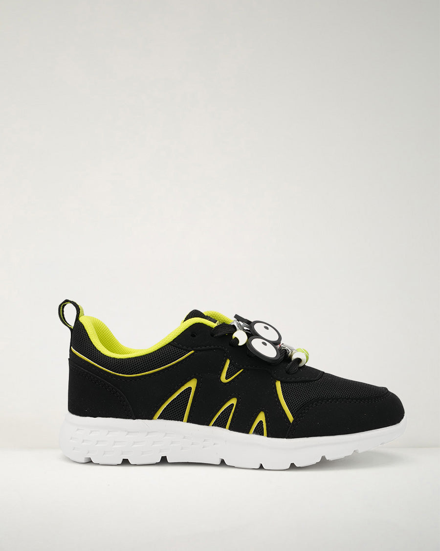 Black Kids Sneakers | Lace-Up Tennis Shoes for Boys and Girls