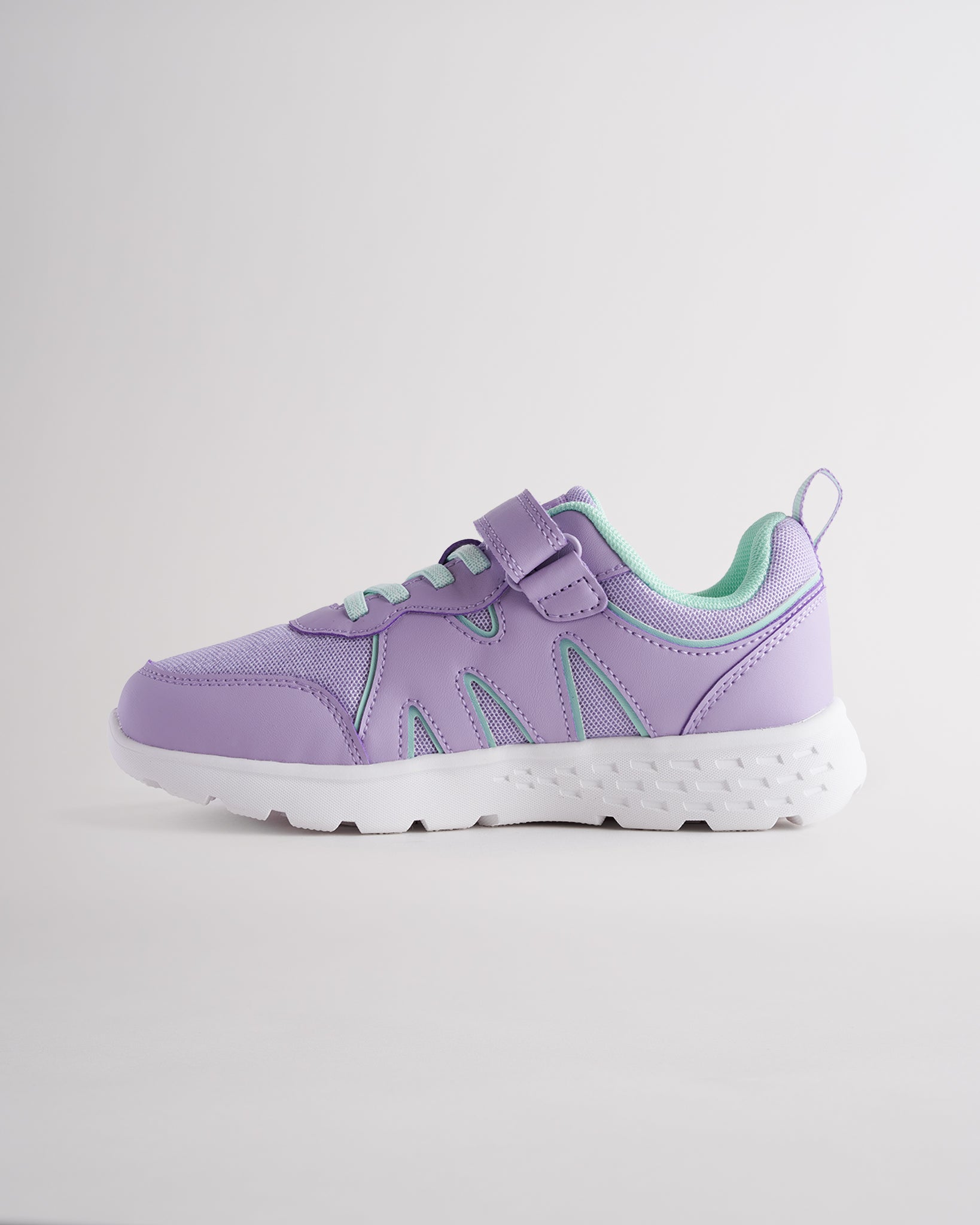 Kids Running Shoes with Straps in Lavender