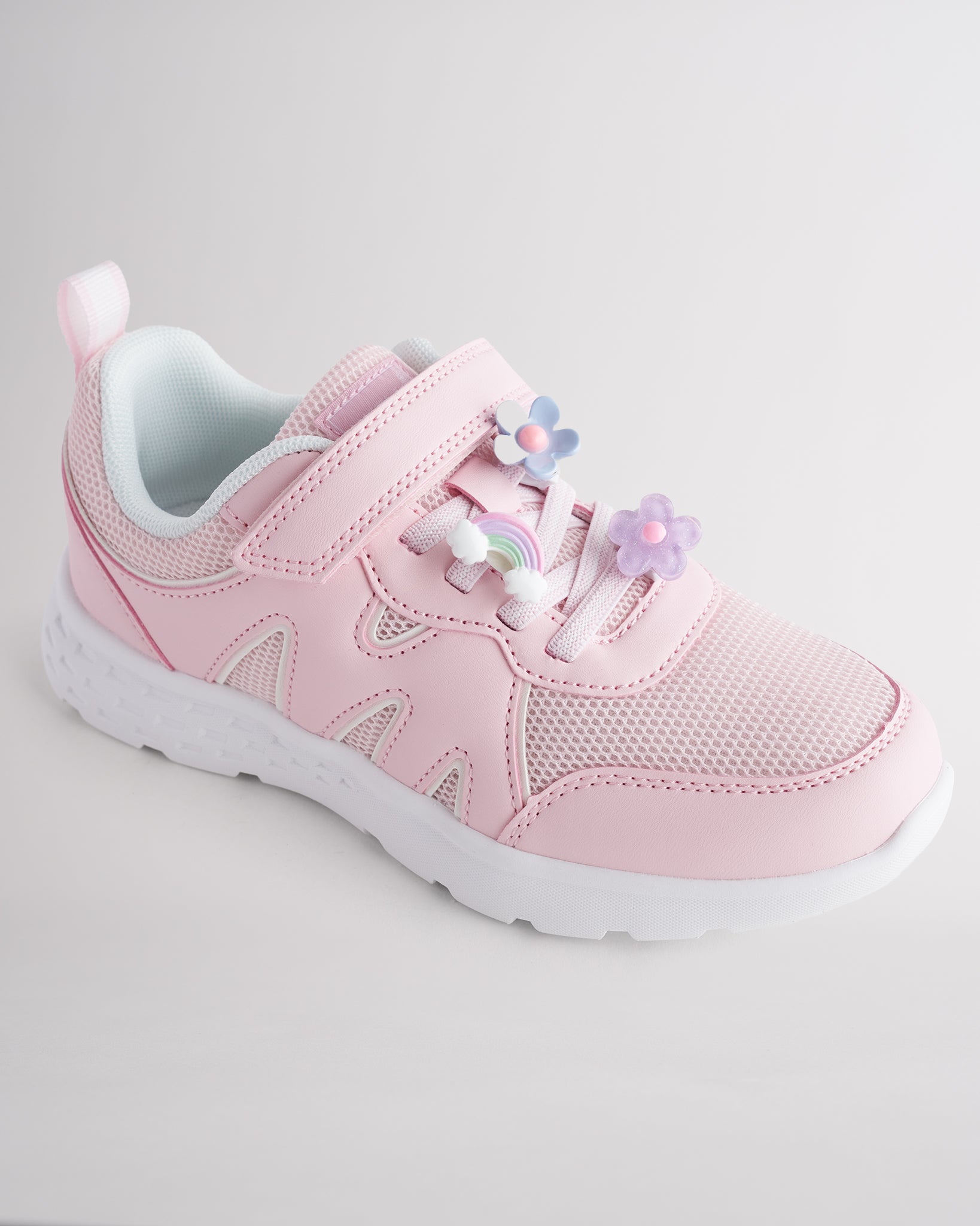 Kids Running Shoes with Straps in Pink