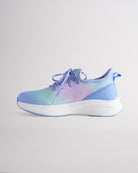 Kids Ocean Ombre lace-up running sneakers with cushioned white sole