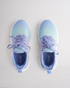 Kids Ocean Ombre lace-up running sneakers with cushioned white sole