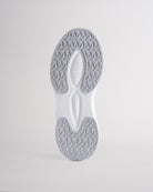 Kids White lace-up running sneakers with cushioned white sole